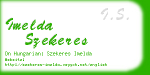 imelda szekeres business card